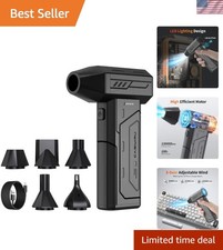 Efficient Handheld Air Duster - 130000RPM Turbo Cleaning Power & 5- picture