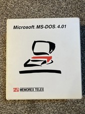 VTG 89 Microsoft MS -DOS 4.01 Memorex Telex Binder Users Guide 3.5 Floppy Disks picture