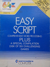 COMMODORE 64/128 -- EASY SCRIPT + DISK OF SIX CHALLENGING GAMES (COMMODORE DISK) picture