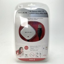 Belkin Hi-Speed USB 2.0 4-Port Ultra-Mini Hub Vintage Computing Factory Sealed picture