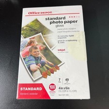Professional Photo Paper Gloss 4x6 100 Count Office Depot Inkjet NOS Sealed picture