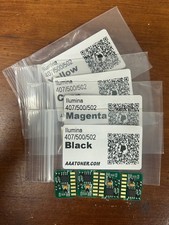 4 x Toner Chip (BCMY) for Xante Ilumina 407, 500, 502 Digital Press Refill picture
