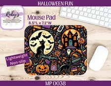 Halloween Fun Art Cute Spooky Cats Pumpkins Bats Haunted House Fall Decor picture