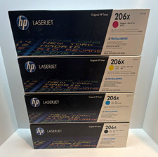 HP 206X/206A Genuine Original Laser Toner Set W2110A W2111X W2112X W2113X picture