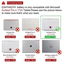 New Replacement Battery DYNR01 G3HTA027H For Microsoft Surface Pro 4 1724 12.3