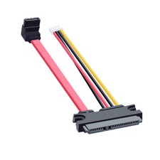 7+15Pin 22P 90 Degree Power 4pin SATA Integrated Hard Disk Drive Data ITX Cable picture