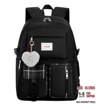 Acmebon Girl Roomy Fashion Laptop Backpack Casual Daily Backpack for Women Black picture