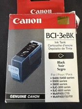 Genuine Canon BCI-3eBK Black Ink Tank Cartridge New Open Box OEM picture