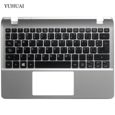 New Acer Aspire E3-111 V3-111 Silver Latin Case Palmrest & Keyboard NK L1117.043 picture