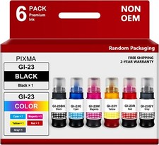 4PK GI-23 High Yield Ink Bottle Set for PIXMA G520 G620 Photo Dye Refill 6 Color picture