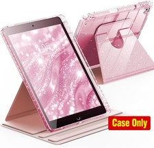 Case for iPad 9th Generation 10.2 Inch - 360 Rotating Cute Glitter Cover, Pink picture