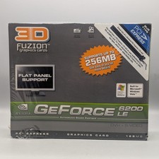 New Nvidia GEForce 6200 LE Graphics PCI Express Video Card 3D Fuzion picture