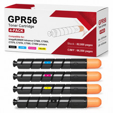 GPR-56 4PK BK/C/M/Y Toner Replacement fit for imageRUNNER C7570i III C7580i III picture