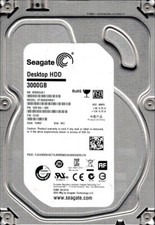 ST3000DM001 P/N: 1ER166-300 F/W: CC43 WU W500 Seagate 3TB Desktop HDD picture