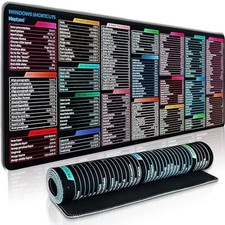 Windows PPT/PS/CDR/AI/PR/Word/Excel Shortcuts Sheet Mouse Pad, Large Gaming M... picture