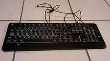 KOPJIPPOM Large Print Backlit Keyboard, USB Wired Computer Keyboard, picture