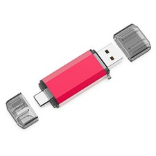 Kootion Dual USB 2.0 64GB OTG Type-C Flash Drive Memory Thumb Drive For Phone PC picture