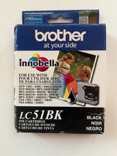 Brother LC51BK Genuine Printer Ink Cartridges. 2 Total Open Box picture