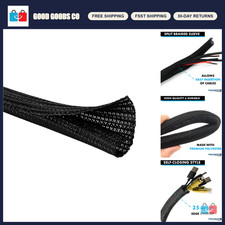 100ft Braided Cable Sleeve - 0.75
