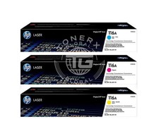 Genuine HP 116A Color Toner Cartridge Set CMY (W2061A - W2062A - W2063A)  picture