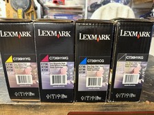 NEW Genuine OEM Sealed Box Lexmark C736 X736 X738 High Yield Cartridge Set BYCM picture