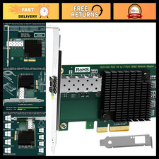 10Gb/s SFP+ Fiber Ethernet Adapter for NAS & PCs, PCIe x4 NIC Card, Gaming Ready picture