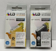 Lot 2 LD Brand Ink Cartridges for HP 564XL Black Yellow  CN684WN#140 CB325WN picture