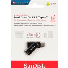 NEW SanDisk 32GB Ultra Dual Drive Go USB Type-C Flash Memory Phone / Tablet picture