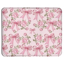 Funny Coquette Pink Floral Bow Pad 9.5x7.9 Inch,Preppy Girly Office Supplies,... picture