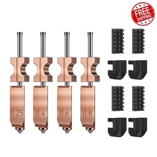 Unitak3d 4pcs 0.25mm 0.4mm 0.6mm 0.8mm ad5x nozzle hotend picture