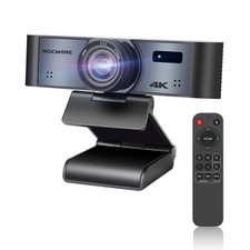 Rocware 4K Ultra HD Webcam with AI Tracking Microphone and Privacy Cover picture