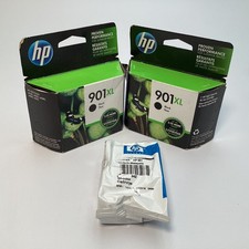 (Lot of 3) HP 901XL Black (2) & 901 Tri-Color Ink Cartridges Exp 2018 - 2019 New picture