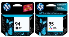 GENUINE NEW HP 94/95 (C8765WN/C8766WN) Black Color Ink Cartridge 2-Pack picture