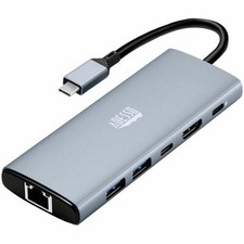 Adesso AUH-4035 7 in 1 Docking Station, Supports USB C to x1 4K HDMI, 3x USB-A 3 picture