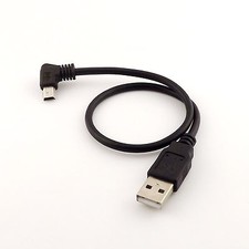 10x1FT Mini USB Male 90 Degree Right Angled to USB 2.0 A Male for Camera Mp4 GPS picture