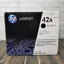 NEW FACTORY SEALED BOX - GENUINE HP 42A TONER LASERJET 4240 4250 4350 Q5942A picture