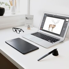Huion H640P 6.3×3.9'' Graphics Drawing Tablet Battery-Free Stylus 8192 Pressure picture