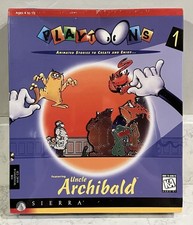 Very Rare Big Box PC Collectable Playtoons 1 W/ Uncle Archibald 96' Sierra NOS picture