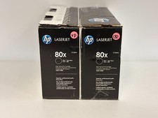 2 Open Genuine HP 80X LaserJet Pro M400, M401a,M425 Black Toners CF280X picture