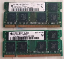 2x Qimonda/INFINEON 1GB 2Rx8 PC2 5300S 555-12 HYS64T128021HDL-3S-8 DDR2 667MHZ picture