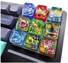 Handmade Pokemon Keycaps Custom Artisan Resin Pikachu Gengar Charizard Snorlax picture