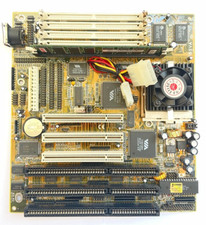 Zida 5SVA ver: 1.3 Socket 7 Baby AT Motherboard w/ CPU and RAM Tested Working picture