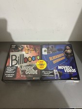 VINTAGE SEALED Billboard Music & Blockbuster Movies Guide CDWindows 95 History  picture