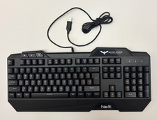 HAVIT HV-KB558CM Rainbow Backlit Gaming Keyboard Black - Excellent Condition picture