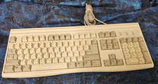 Vintage Mitsumi KPQ-E99ZC-13 Clicky Klacky Computer Keyboard 5 Pin picture