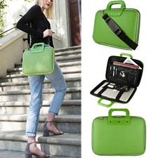 Semi Hard Faux Leather Laptop Case Crossbody Bag For 10