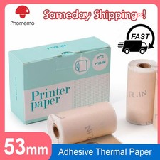 53mm Adhesive Thermal Paper for Phomemo M02 PAPERANG Bluetooth Pocket Printer picture