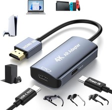 HDMI to USB C Adapter 4K 60Hz For AR Glasses Portable Monitor Steam Deck PS5 PC picture