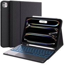Chesona Black iPad Pro 11 Case Rechargeable Bluetooth Wireless Keyboard  picture