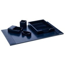 Bonded Leather Desk Set - Luxury Leather Desk Pad & Desk Organization Essenti... picture